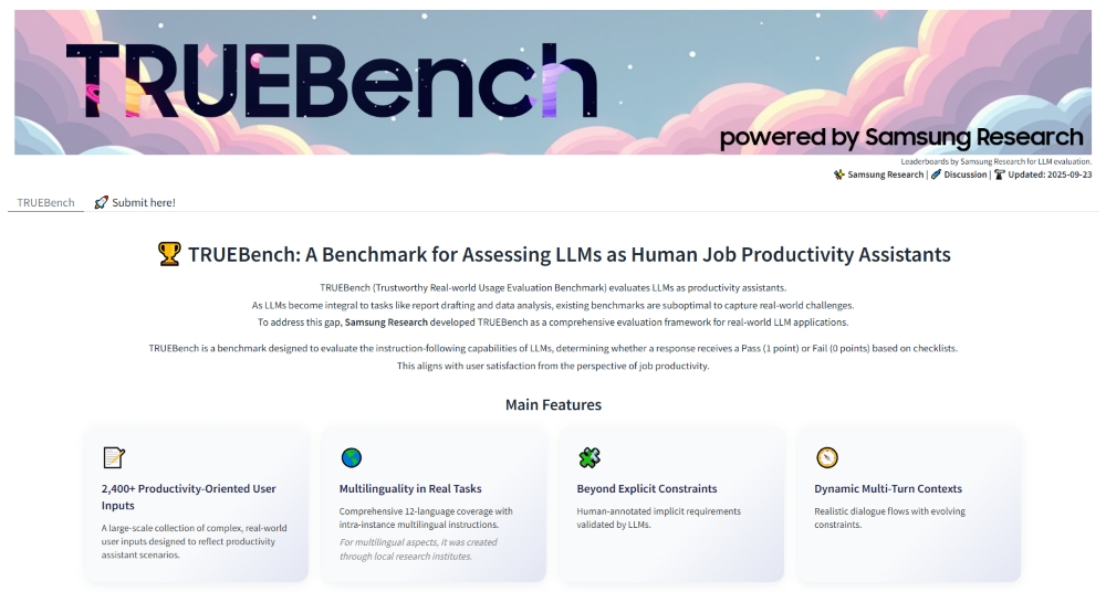 三星推出 TRUEBench：真实世界 AI 生产力基准测试