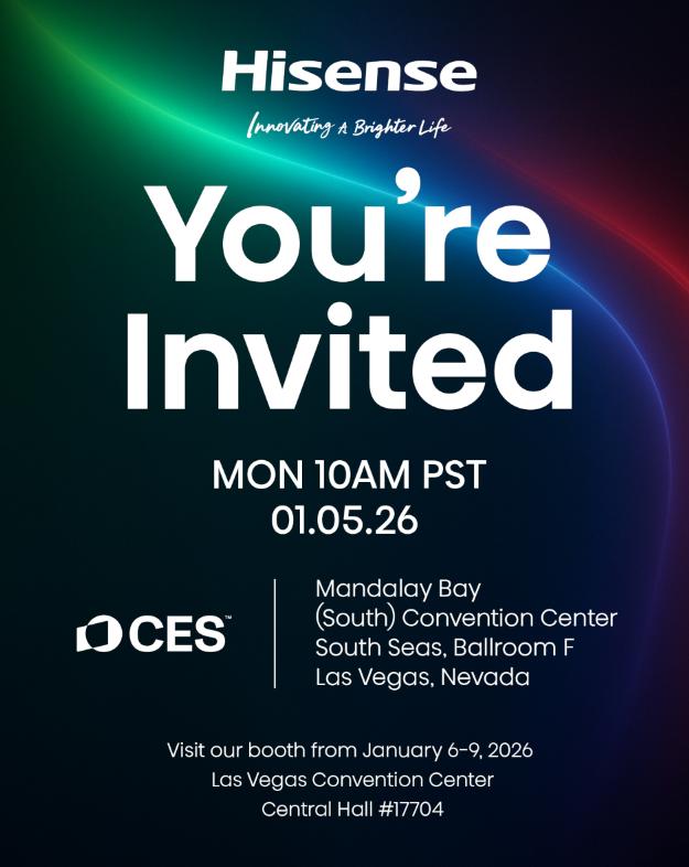 曝！海信将携全新一代RGB-Mini LED电视亮相CES 2026，再次领先一代